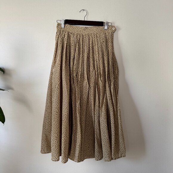 Christian Dior Separates Tan and Cream Polka Dot Skirt - Picture 1 of 8